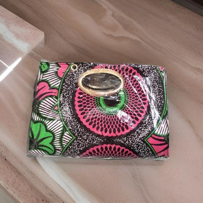 Women's African Print Maxi Skirt and Matching Bag - MAGOS