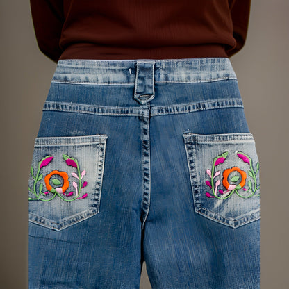 Women's Embroidered Denim Pants - Premium Other Fashions from MAGOS - Just $10! Shop this and more Other Fashions now 