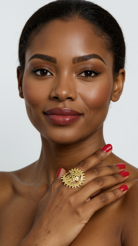 Gold Ornate Designed Ring