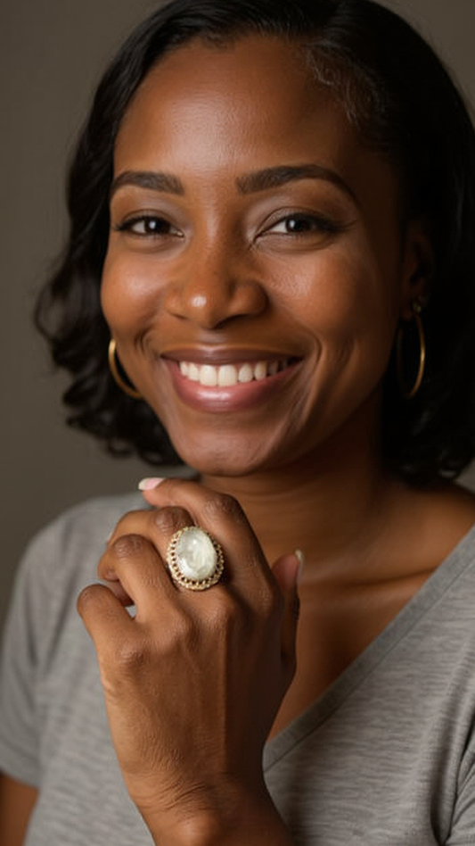 White Stone Ring