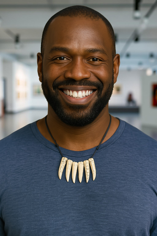 Men's Faux Animal Tooth Pendant Necklace