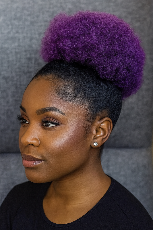 Women's Synthetic Short Kinky Curly Afro Puff Drawstring Ponytail