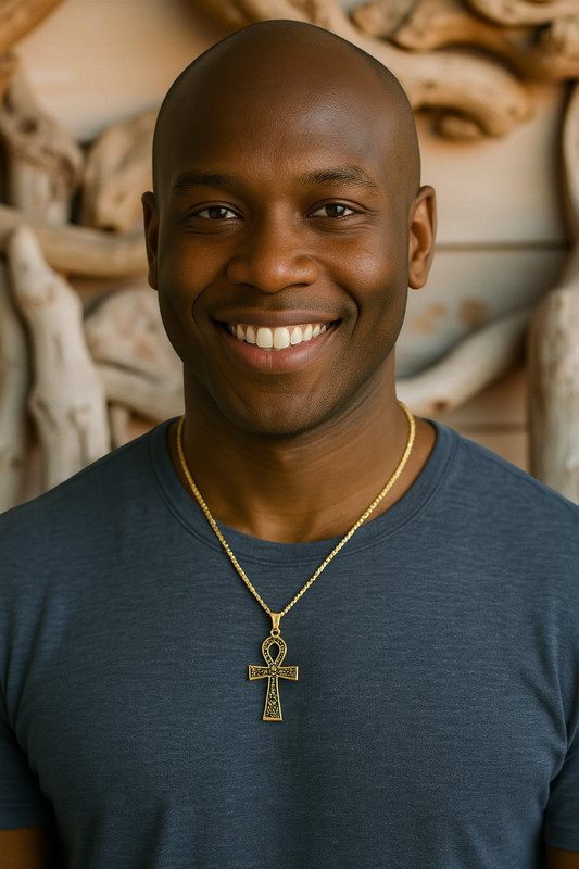 Men's Egyptian Cross Pendant Necklace