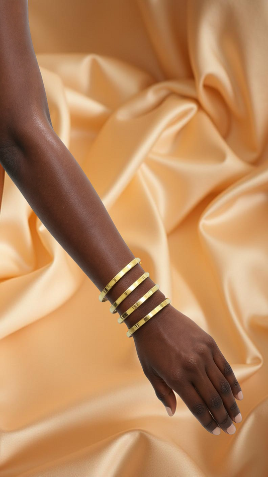Gold Wrap Around Bangle Bracelet