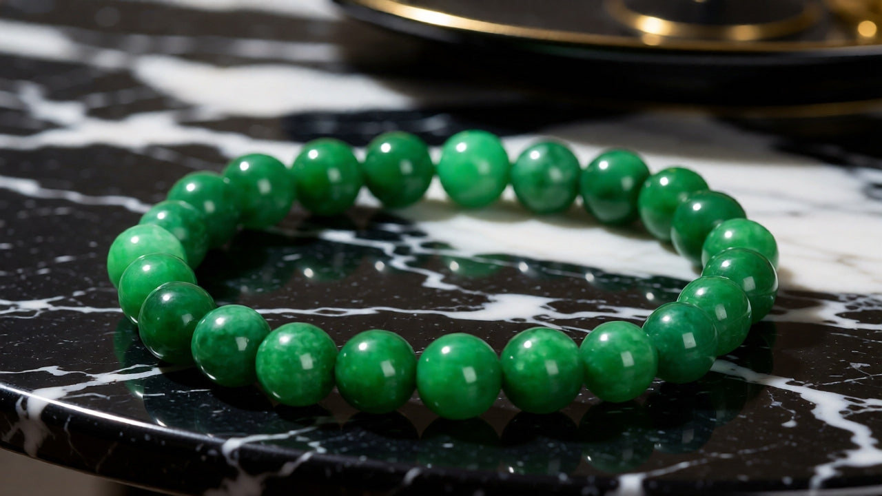 Green Jade Beaded Bracelet
