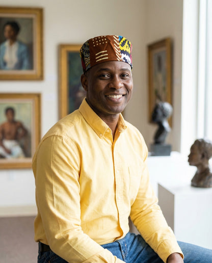 African Print Patchwork Kufi Hat – Multicolor Ankara Cap (F)