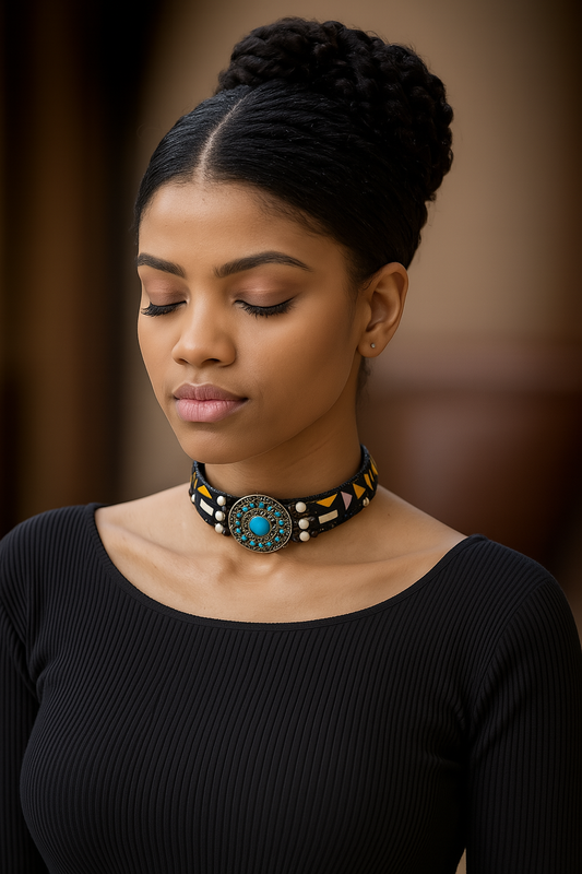 Wooden Beaded Adjustable HeadBand