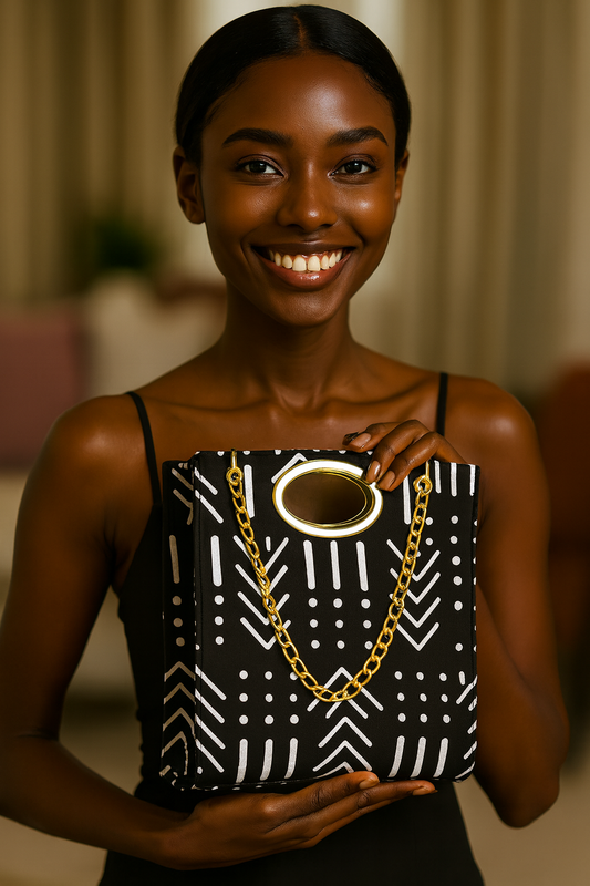 Bold Black/White Tote Purse Bag