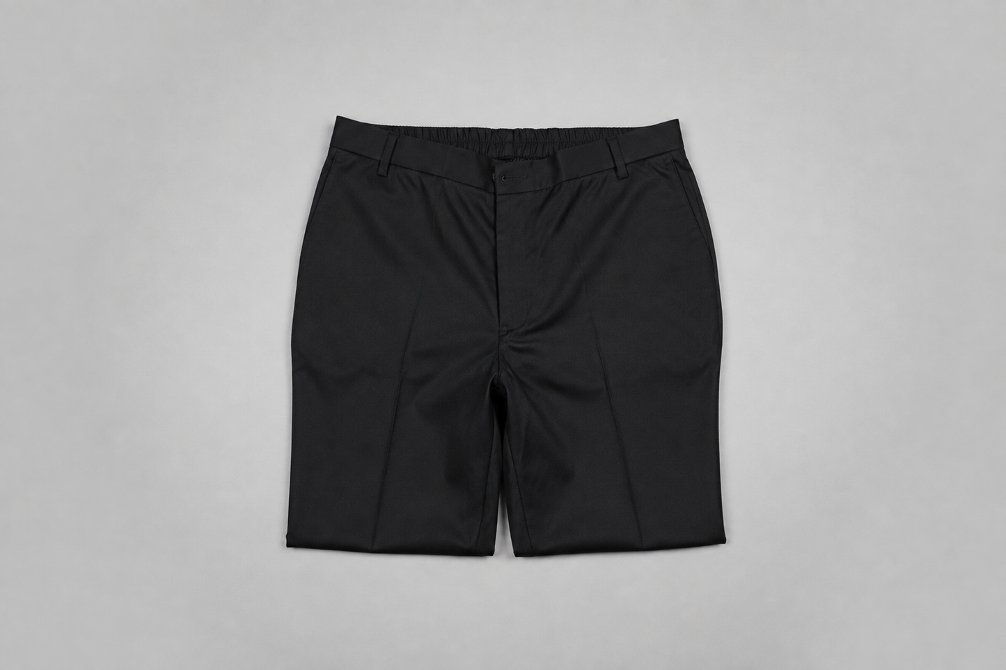 Men's Black Classic Tailor-Made Stretch-Waist Dress Pants