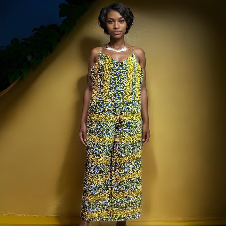 Made in Africa Ankara African Print Jumpsuit