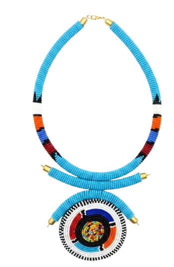 Made in Kenya Handcrafted Beaded Pendant Necklace