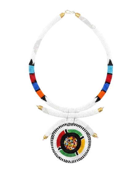 Made in Kenya Handcrafted Beaded Pendant Necklace