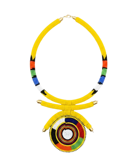 Made in Kenya Handcrafted Beaded Pendant Necklace
