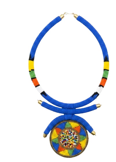 Made in Kenya Handcrafted Beaded Pendant Necklace