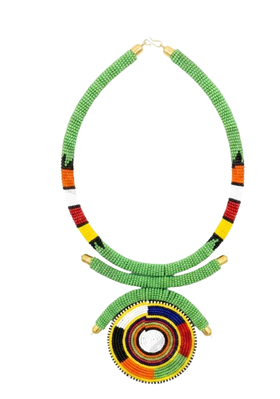 Made in Kenya Handcrafted Beaded Pendant Necklace