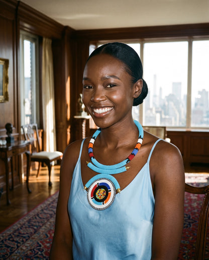 Made in Kenya Handcrafted Beaded Pendant Necklace