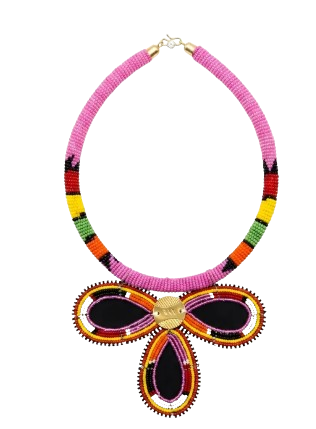 Made in Kenya Handcrafted Beaded Pendant Necklace