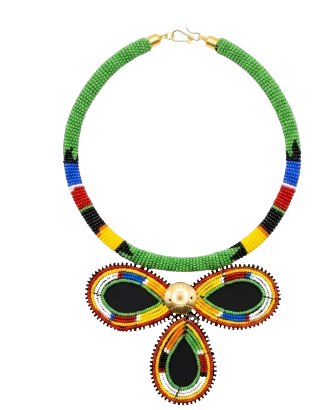 Made in Kenya Handcrafted Beaded Pendant Necklace