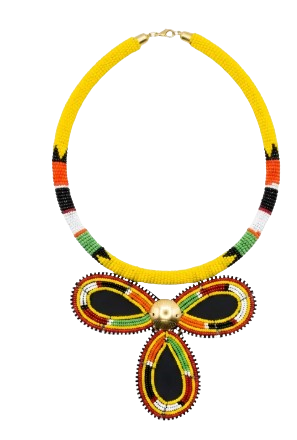 Made in Kenya Handcrafted Beaded Pendant Necklace