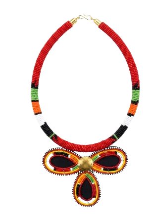 Made in Kenya Handcrafted Beaded Pendant Necklace