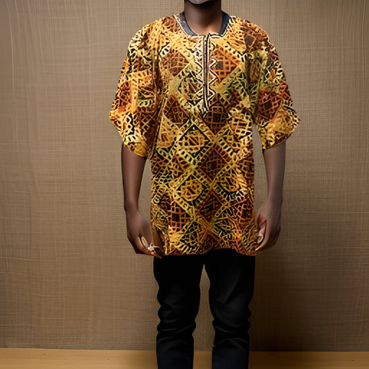 Ghanaian African Dashiki Tops (Unisex) - Premium African Apparel from MAGOS - Just $35! Shop this and more African Apparel now 