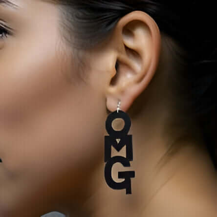 Unique OMG Letter Design Dangle Earrings - Premium Jewelry from MAGOS - Just $5.50! Shop this and more Jewelry now 