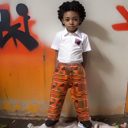 Kids African Kente Print Trousers (3T)
