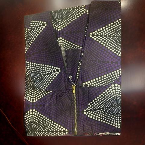 Long Sleeveless African Print Vest