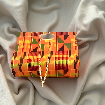 African Print Palazzo Pants & Bag Set (Kente Style2 Print)