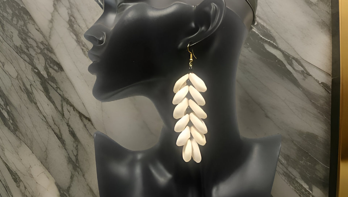 Cowrie Shell Drop Earrings