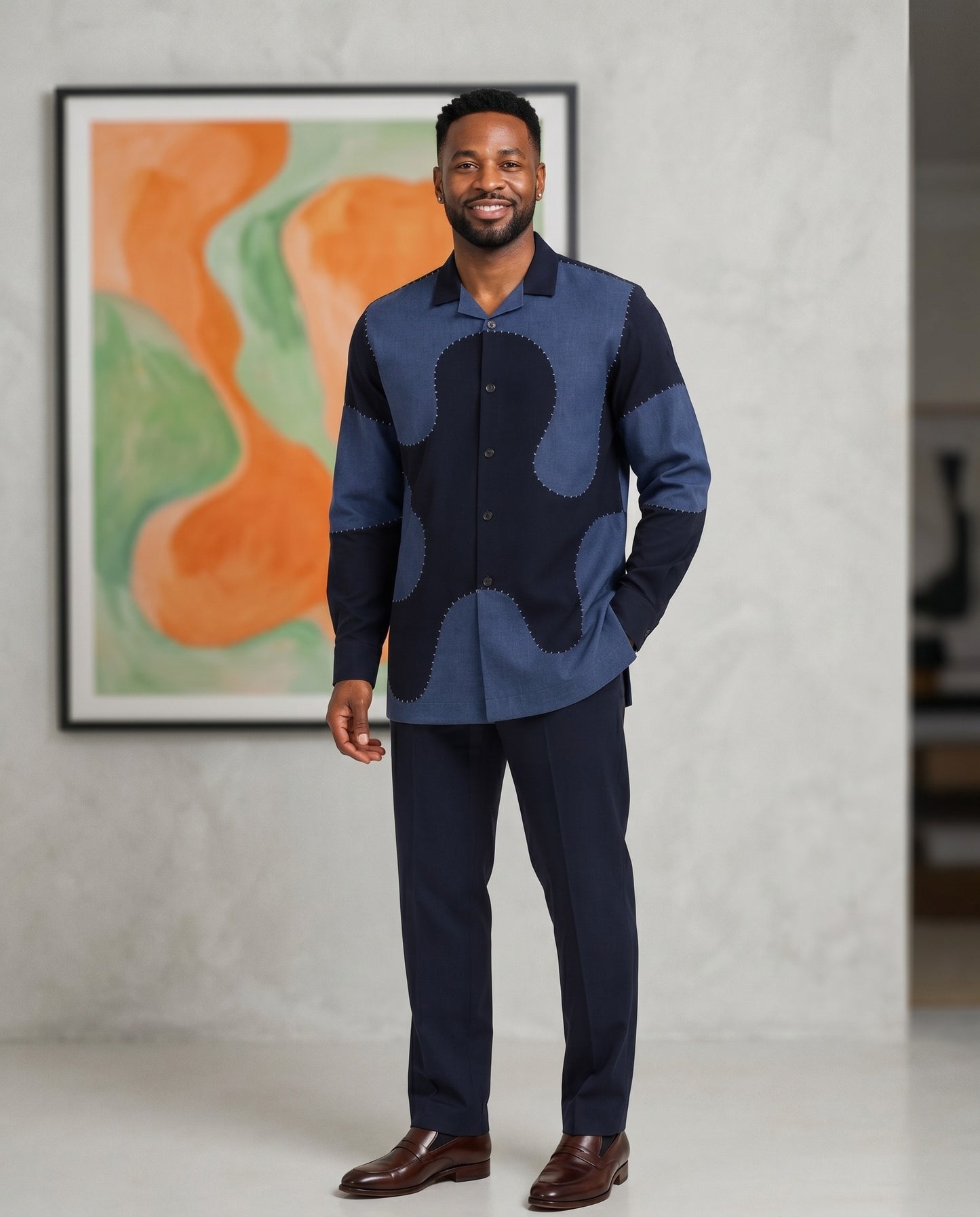 Native Wear Men's Two-Piece Designer Pants Set