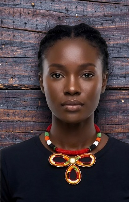 Made in Kenya Handcrafted Beaded Pendant Necklace