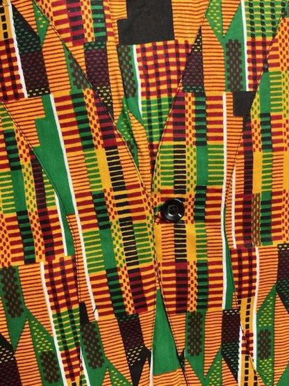 African Print Vest Top w/Tube Top and Skirt Set