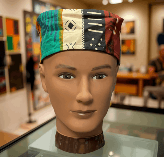 African Print Patch Work Kufi Kente Hat