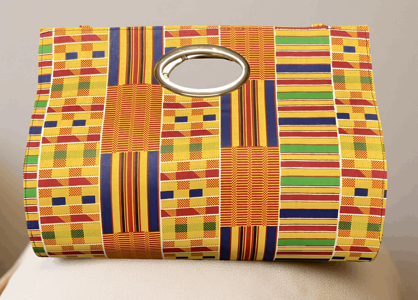 Kente African Print Clutch Tote Bag