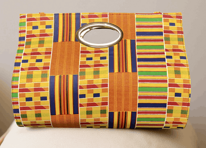 Kente African Print Clutch Tote Bag