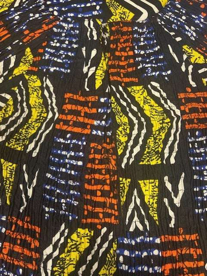 African Print Mid Length Dress