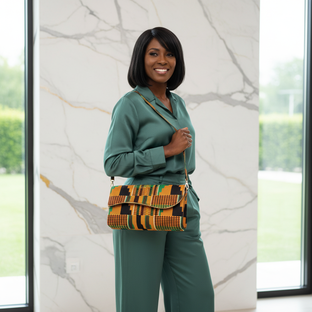 Vibrant African Print Clutch Bag