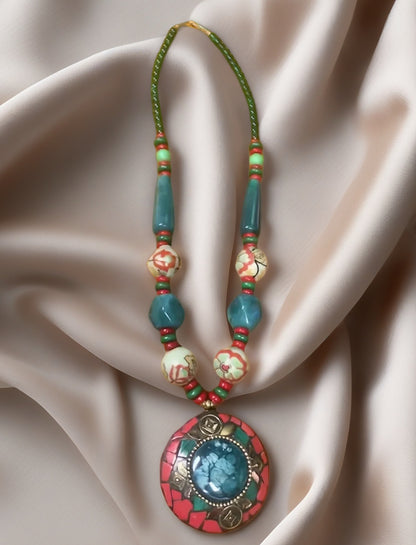 African Fashion Long Beaded Necklace