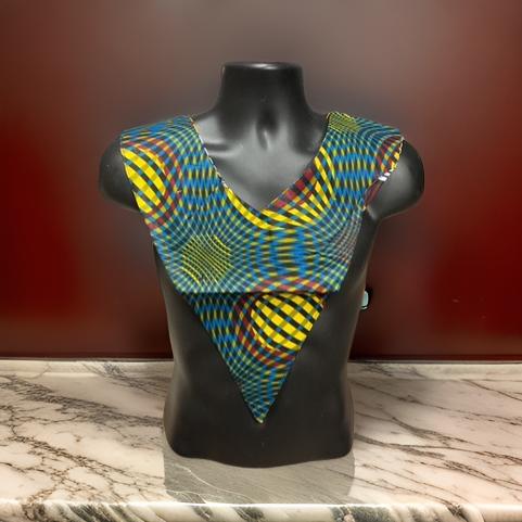 Unisex African Print Reversible Shoulder Collar (Print P)