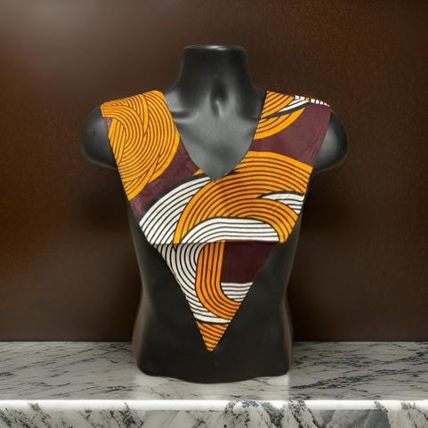 Unisex African Print Reversible Shoulder Collar (Print P)