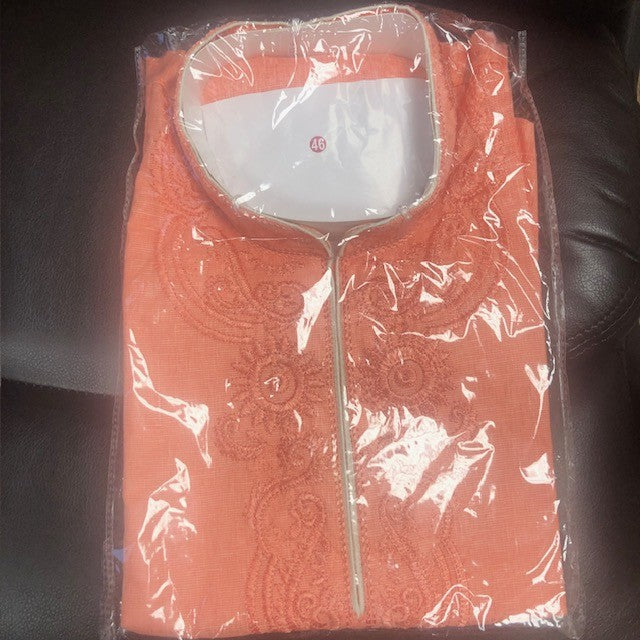 Linen Embroidered Dashiki Shirt (Unisex)