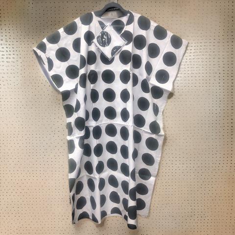 Black/White Large Polka Dot Kaftan Dress