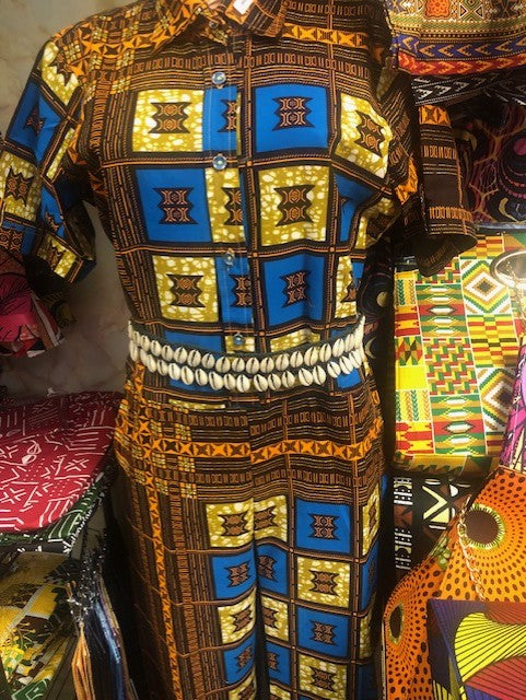 Two Row African Cowrie Shell Belt