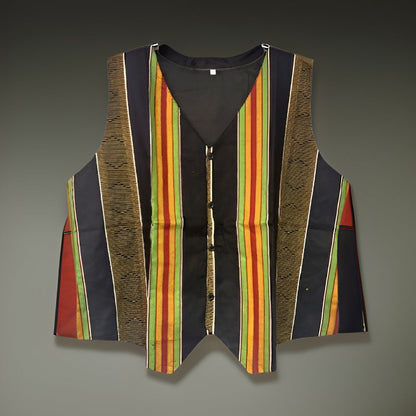 African Kente Print Vest Jacket - Premium African Apparel from MAGOS - Just $30! Shop this and more African Apparel now 