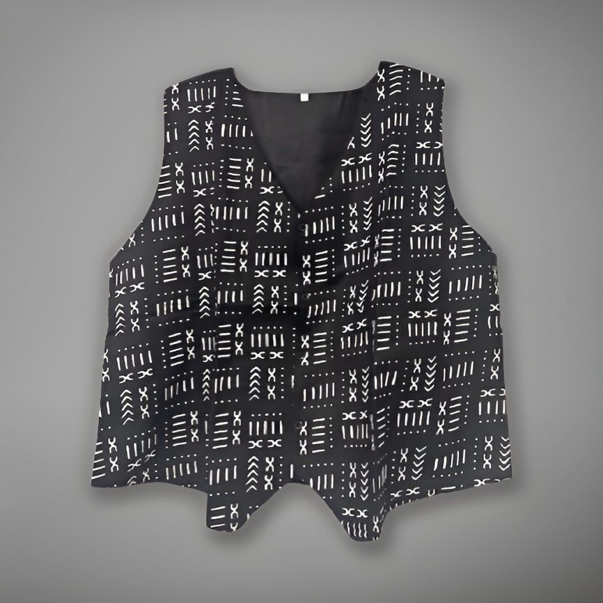African Kente Print Vest Jacket - Premium African Apparel from MAGOS - Just $30! Shop this and more African Apparel now 