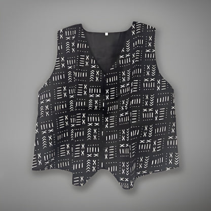 African Kente Print Vest Jacket - Premium African Apparel from MAGOS - Just $30! Shop this and more African Apparel now 