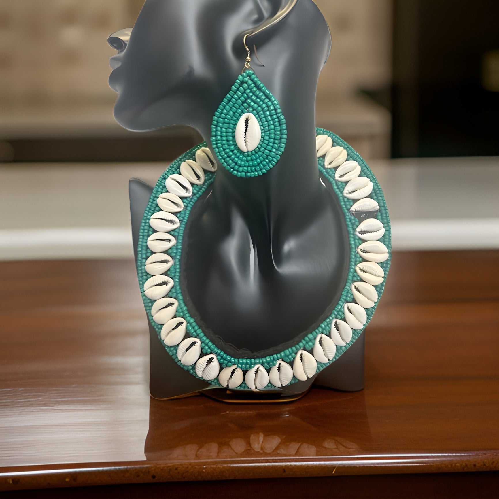 Women's Cowrie Shell Choker Beaded Necklace Set - Premium Jewelry from MAGOS - Just $21.99! Shop this and more Jewelry now 
