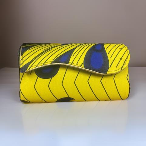 African Print Convertible Clutch Purse w/Matching Necklace & Earrings