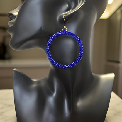 Maasai Style Beaded Hoop Earrings - Premium Jewelry from MAGOS - Just $11.99! Shop this and more Jewelry now 